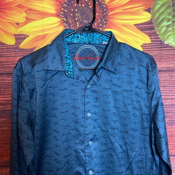 🚨ON SALE🚨 Robert Graham WINNER'S CIRCLE Car Theme Button down long sleeve - Picture 3 of 5